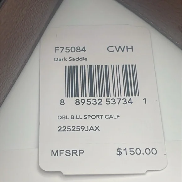 NWT Coach Leather Wallet DBL bill sport calf - Picture 6 of 7